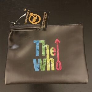 Limited Edition The WHO Black rainbow colored Make Up Travel Pouch